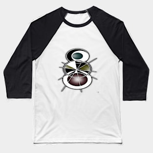 Warped Moon Cycle Baseball T-Shirt